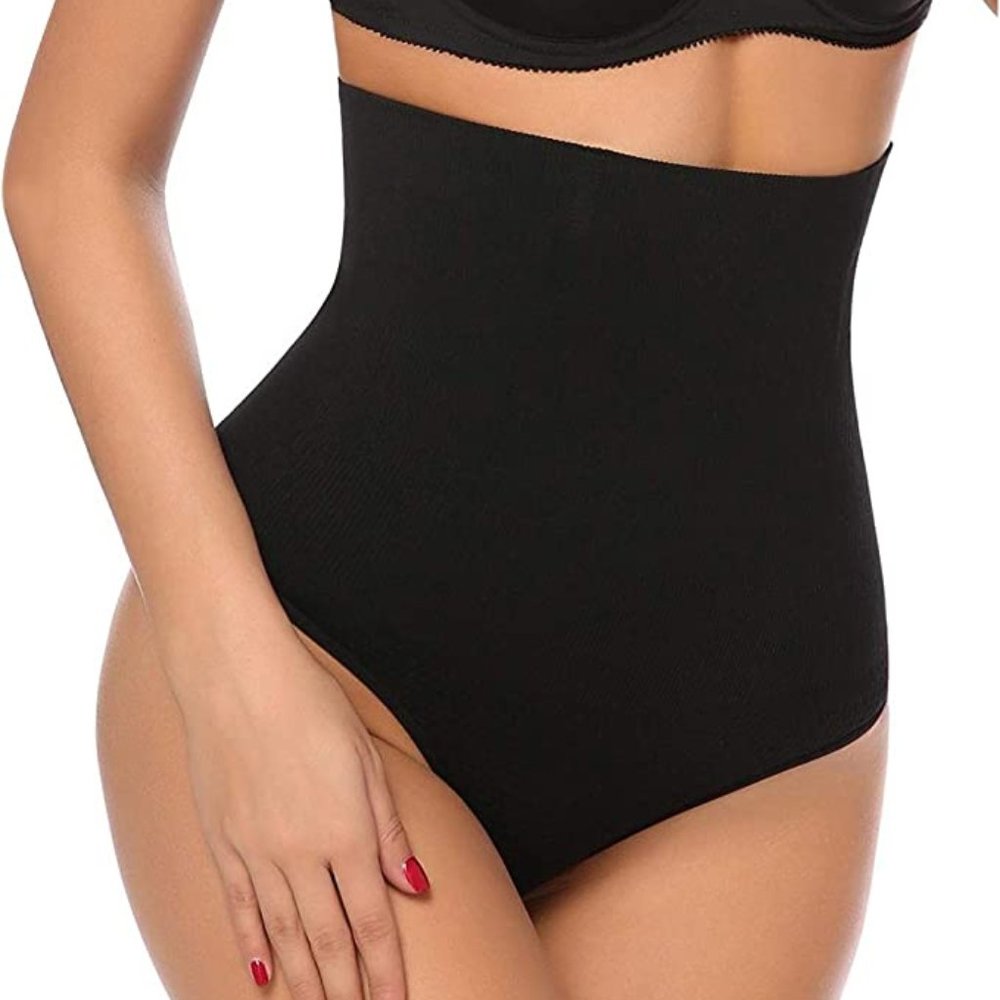 Tummy Control Shapewear Thong Seamless Panties Hi-Waist Body Shaper Underwear